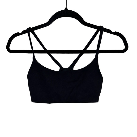 Lululemon Wunder Train Strappy Racer Bra Light Support A/B Cup Twill Blk W2DURS - Picture 4 of 8
